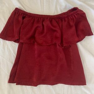Urban Outfitters Off the Shoulder Silk Top